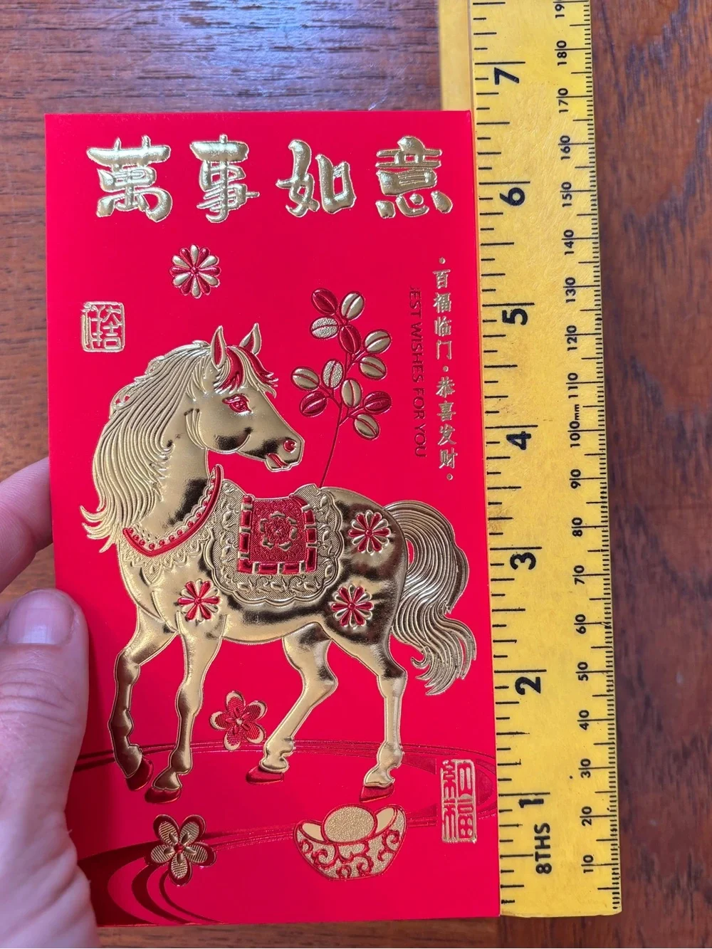 2026 Year of the Horse Hong Bao Red Envelopes Year of the Horse Gold Foil